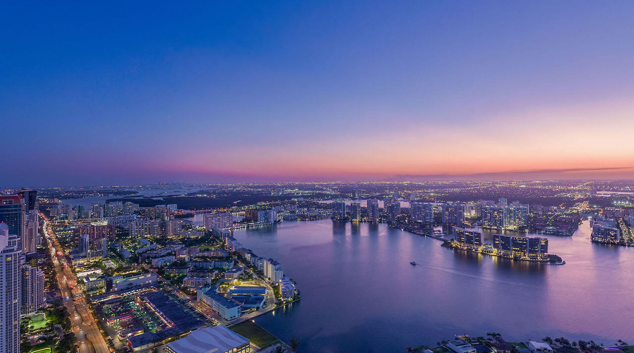 St. Regis Residences Sunny Isles Beach rooftop view of the south west