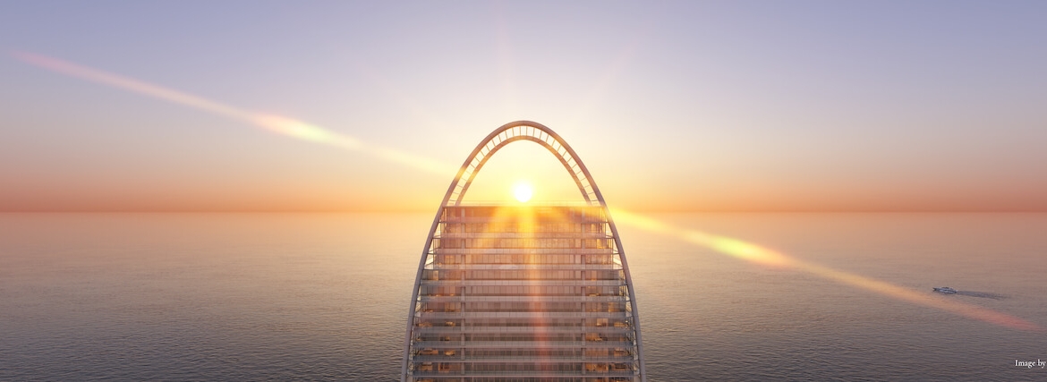 St. Regis Residences Sunny Isles Beach top of building exterior view