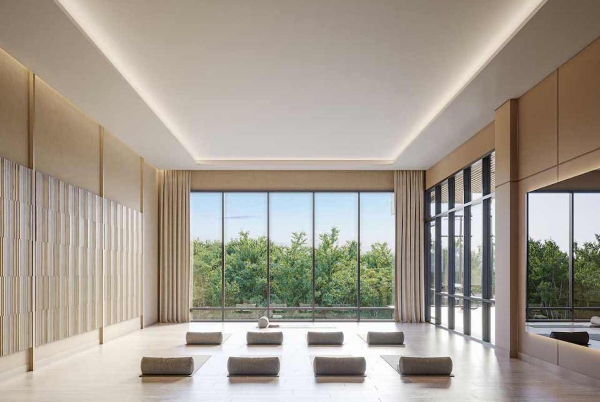 Rendering of The Residences at Central Park Condos amenity fitness yoga and pilates