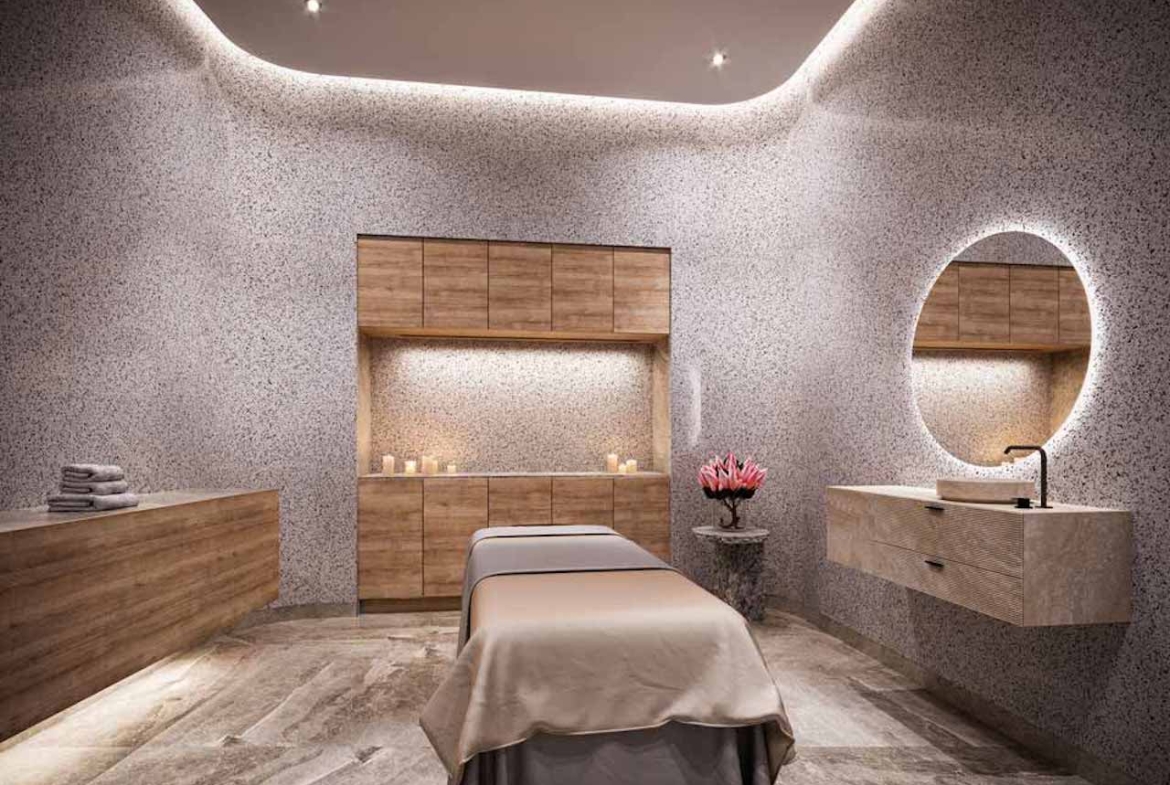 Rendering of The Residences at Central Park Condos amenity spa massage room