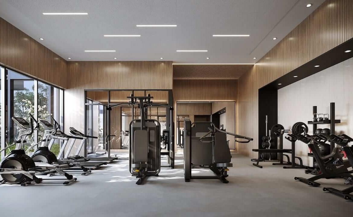 Rendering of Exhale Residences gym