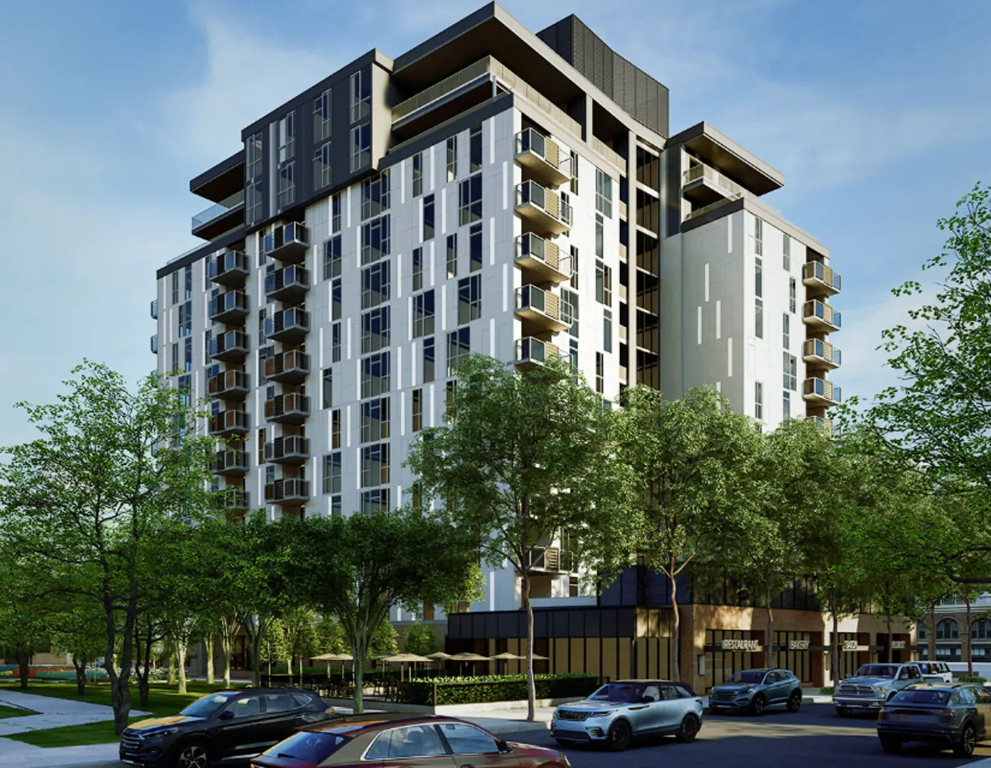 Rendering of Sovereign Condos exterior full view