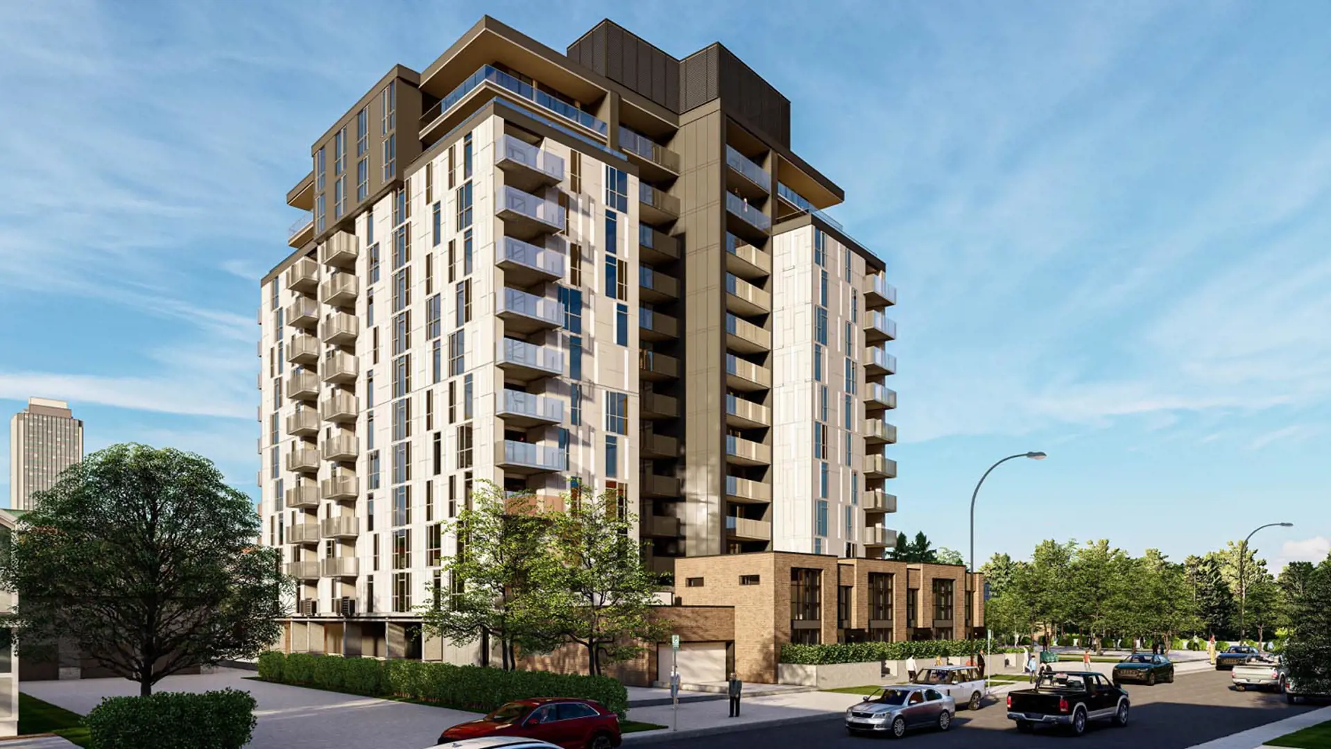 Rendering of Sovereign Condos exterior side view