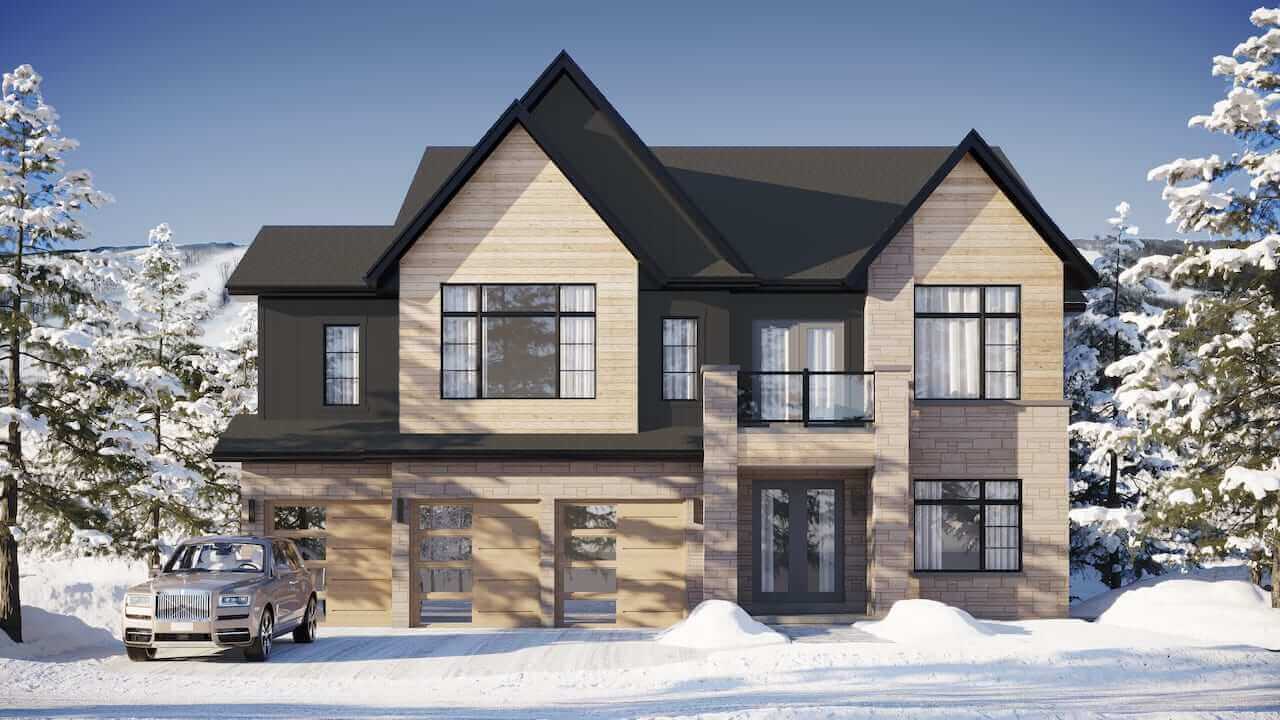 Rendering of The Summit 2 Homes Model 64-02-D Cortina