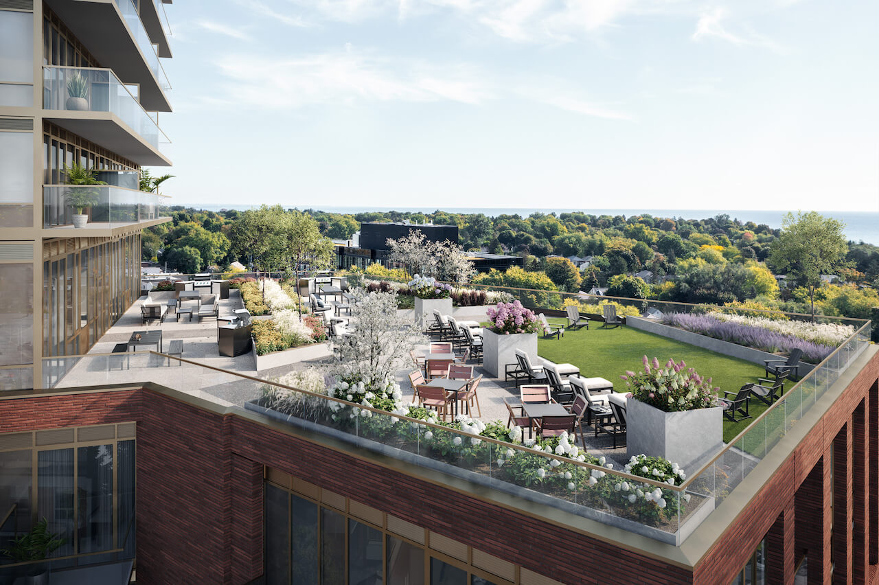 Rendering of Bluffers Park Condos rooftop amenity