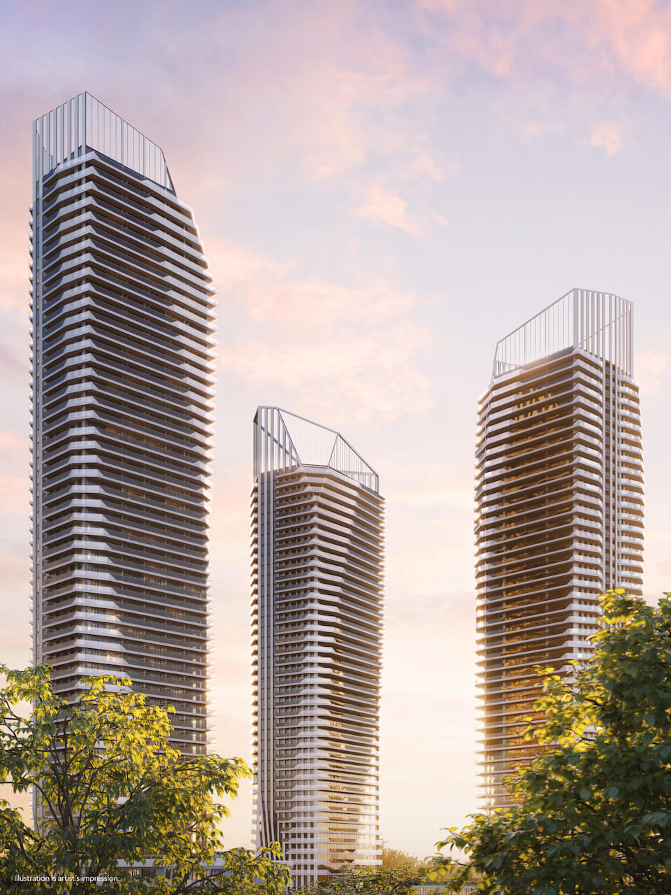 M6 Condos at M-City rendering of 3 towers