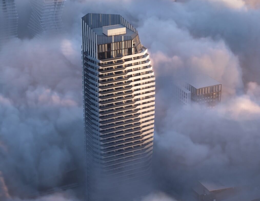 Rendering of M6 Condominiums part of M-City Community in the clouds