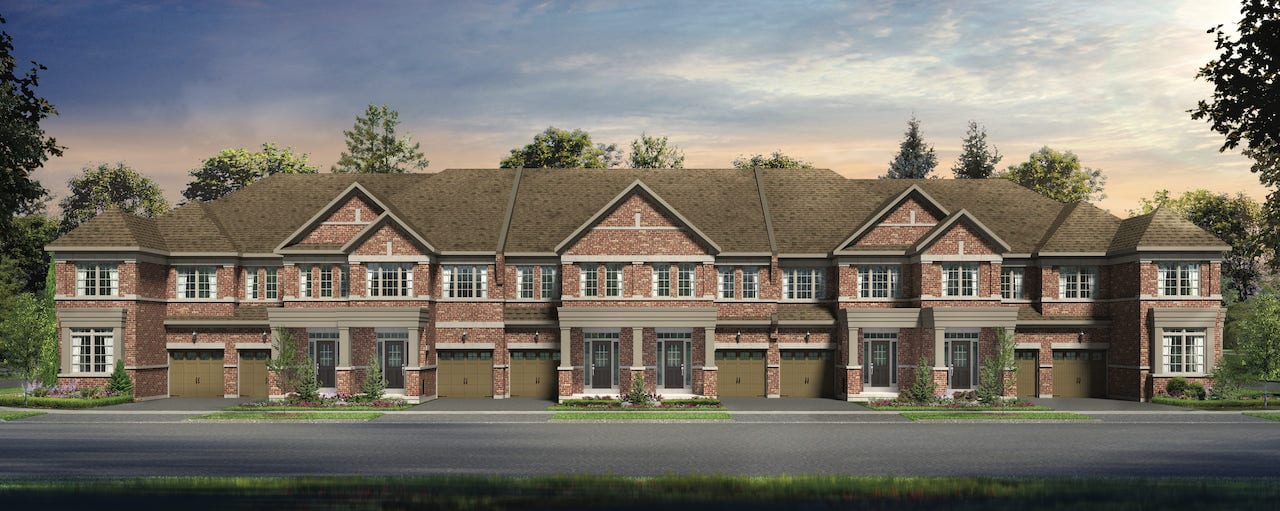 Rendering of New Seaton exterior towns front view