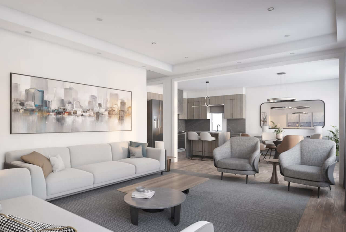 Rendering of Palmetto Homes interior living room