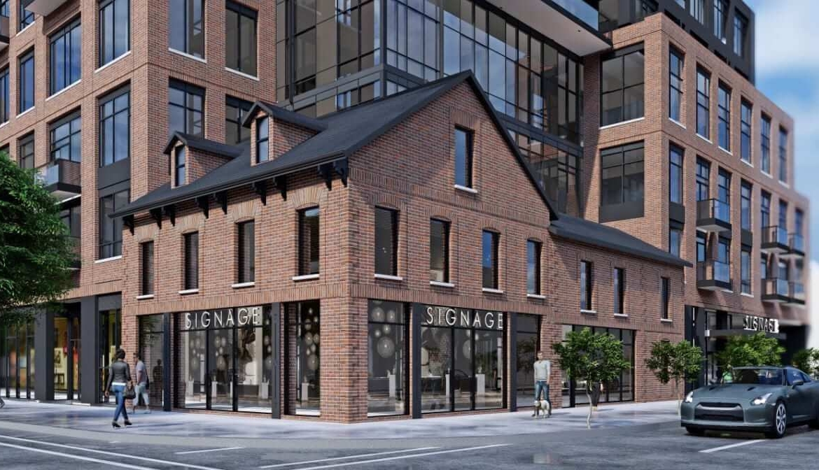 Rendering of Reside on Richmond streetscape