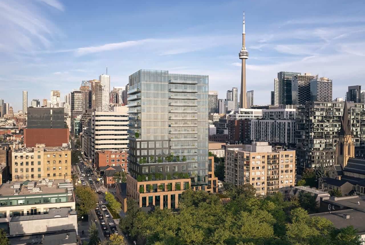 Rendering of Reside on Richmond exterior View of Toronto CN Tower