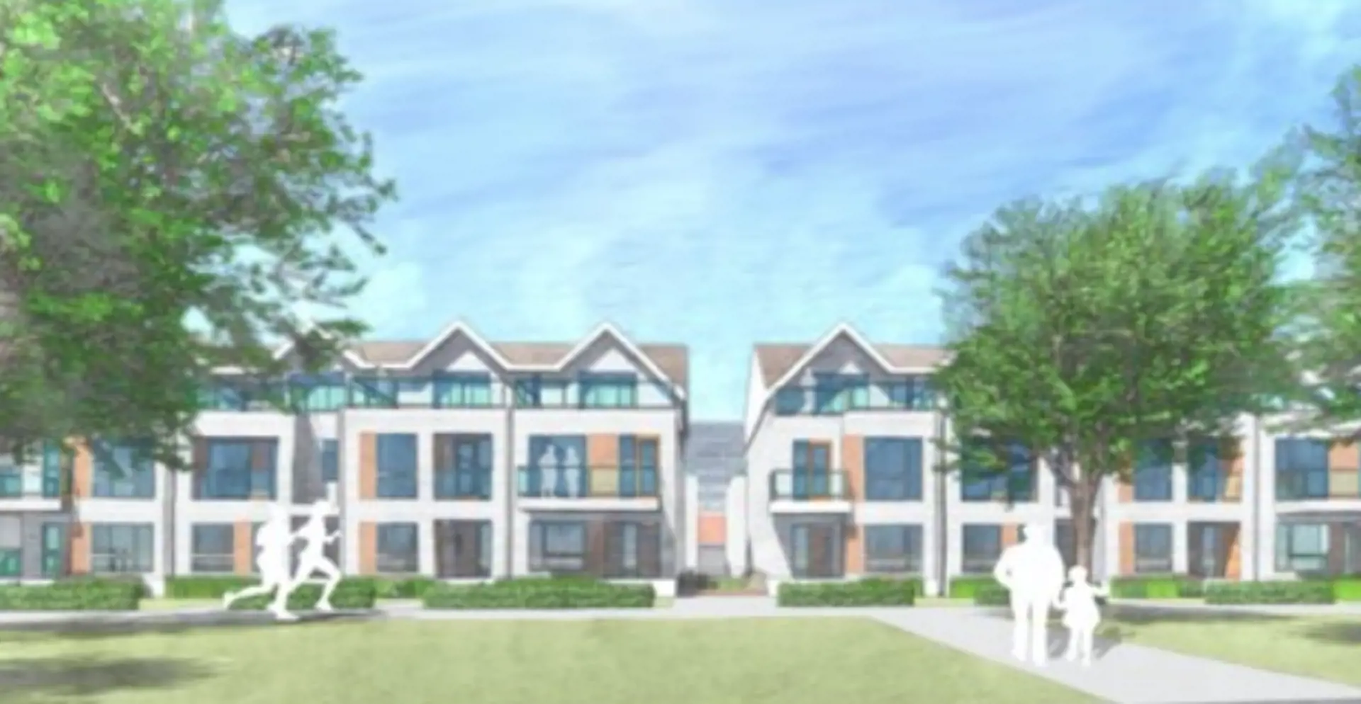 Exterior rendering of Sunshine Harbour townhomes