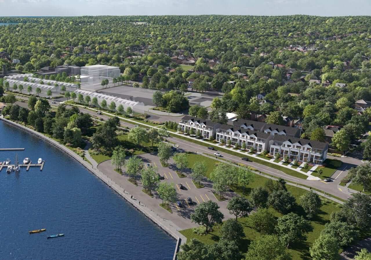 Rendering of Sunshine Harbour waterfront towns