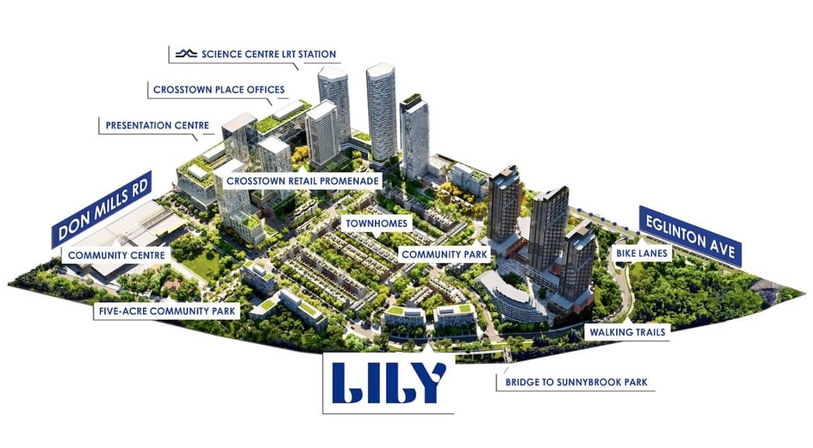 Lily at Crosstown map of nearby attractions and amenities