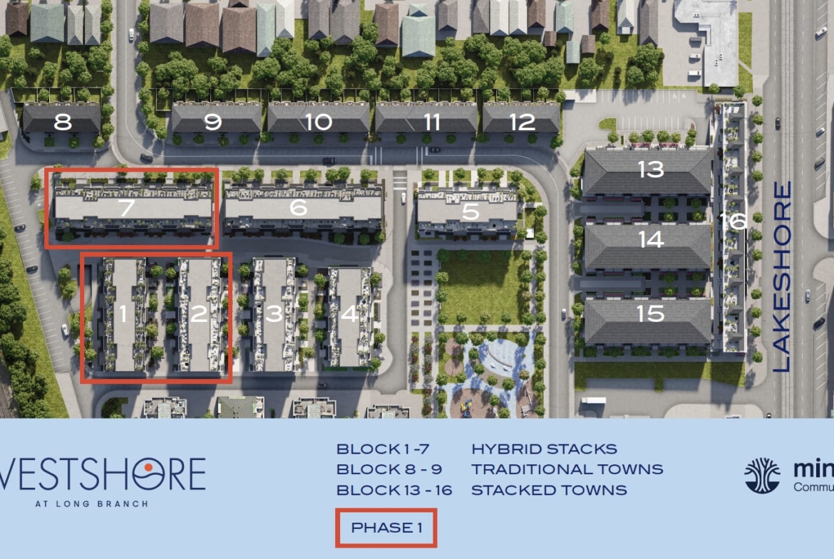Westshore Towns phase 1 site plan