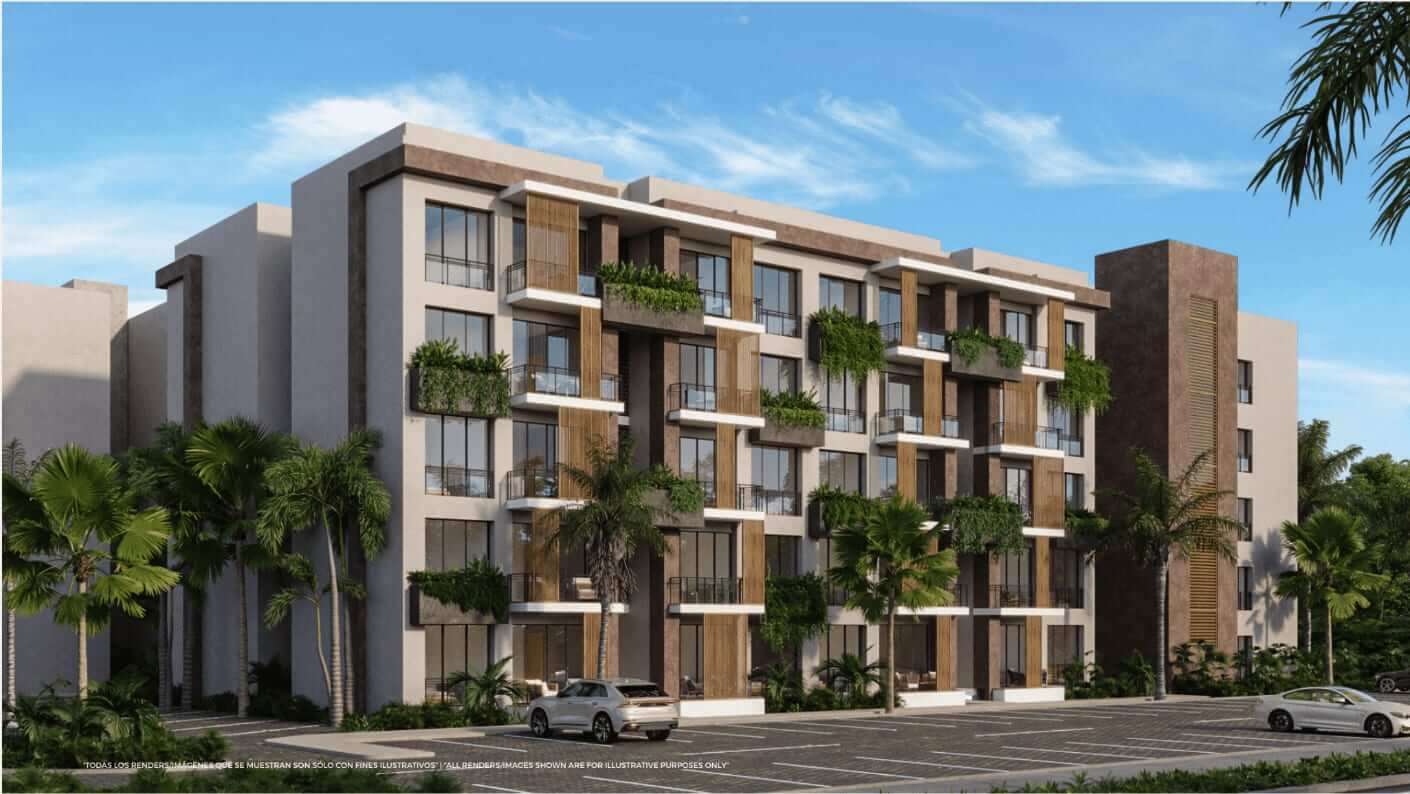Exterior rendering of Riviera Bay Condos during the day