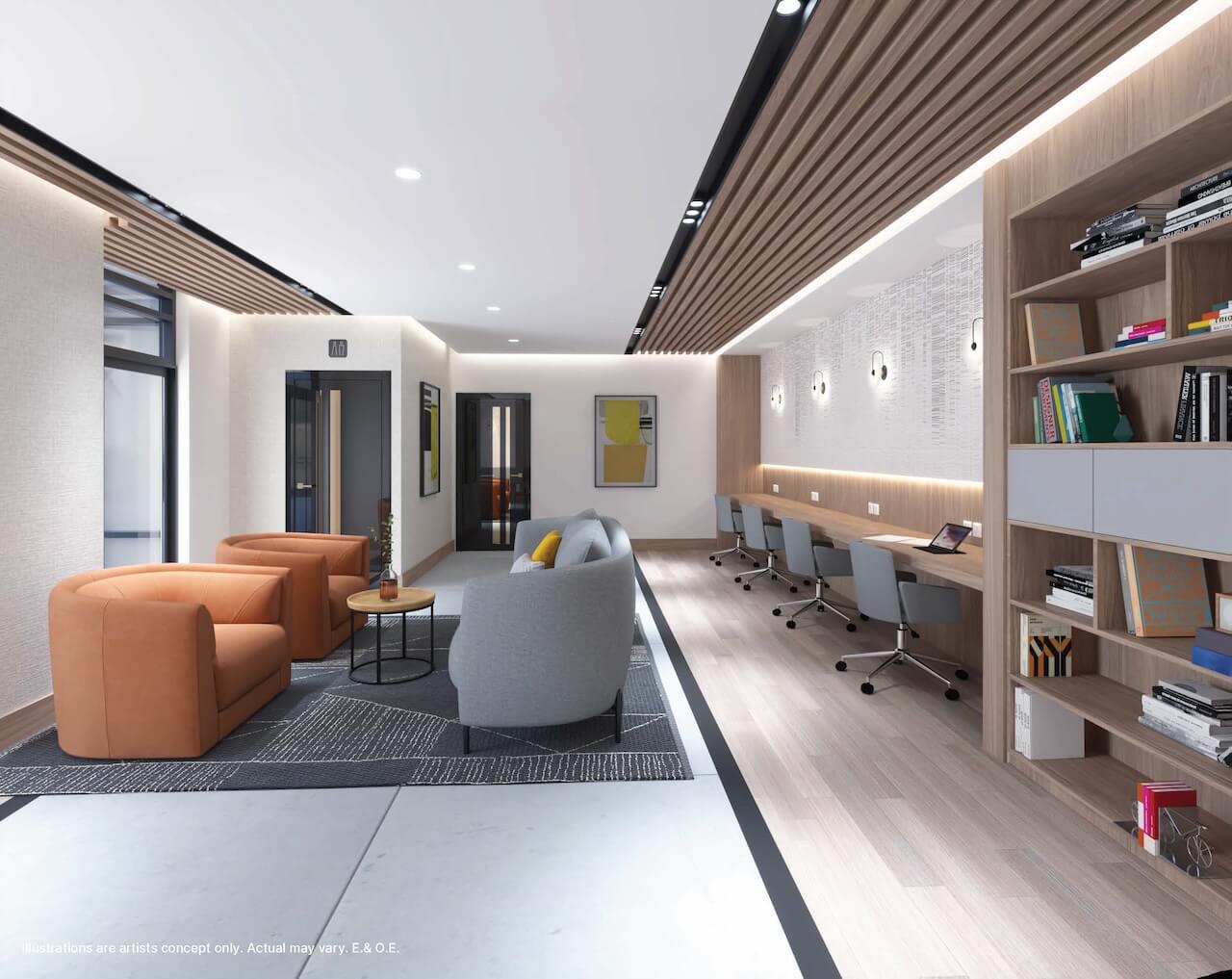 Rendering of 2992 Sheppard Condos Co Working Lounge Hero