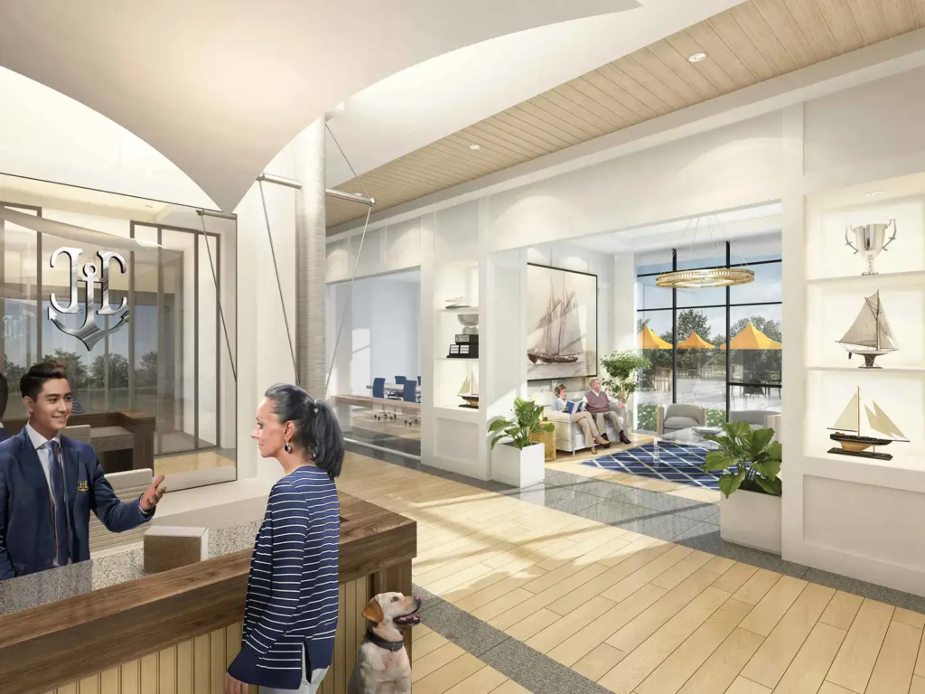 Rendering of the Harbour Club lobby