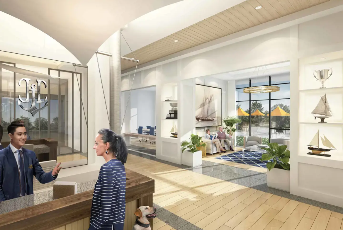 Rendering of the Harbour Club lobby