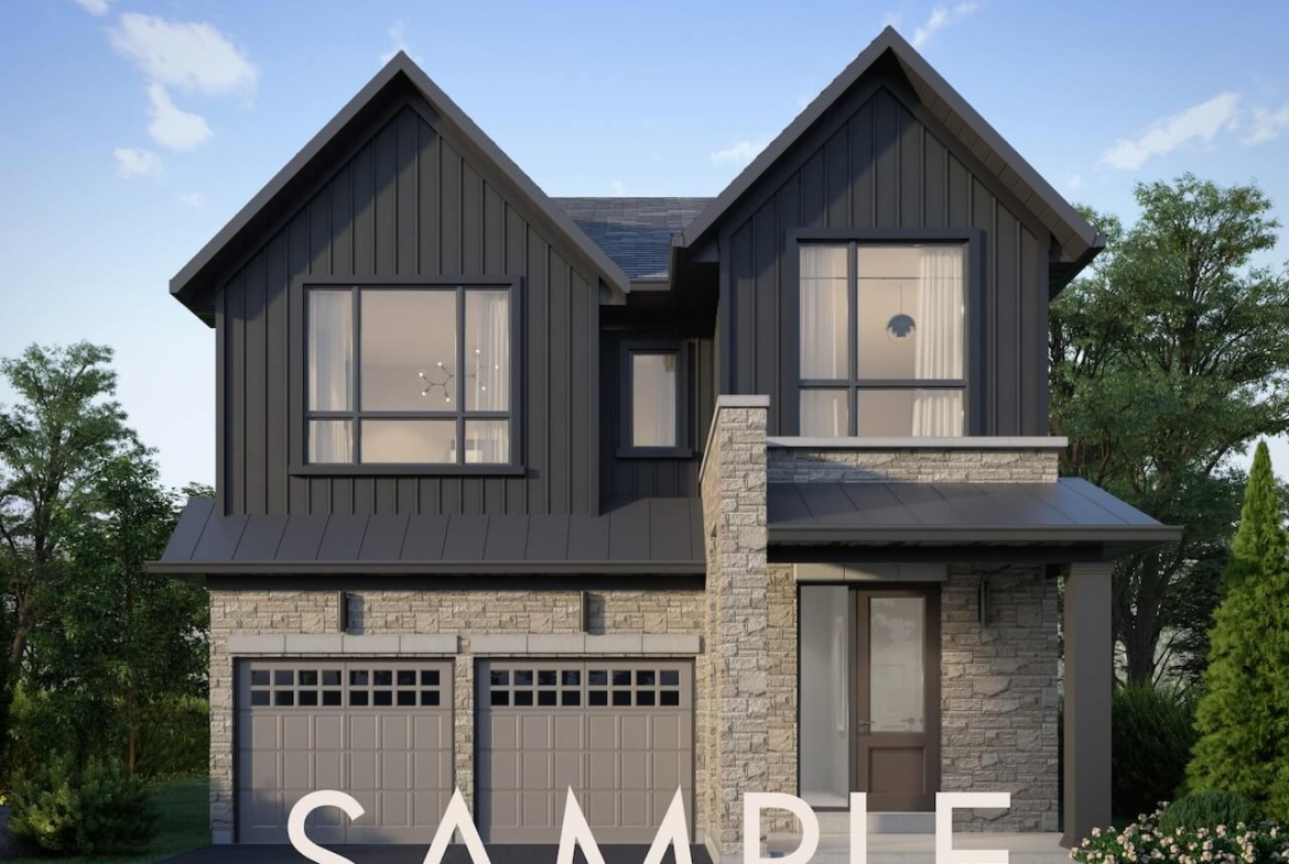 Rendering of The Willows detached home exterior