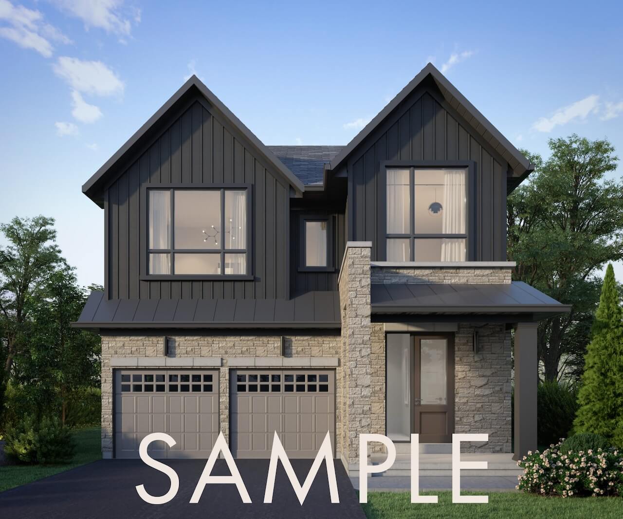 Rendering of The Willows detached home exterior