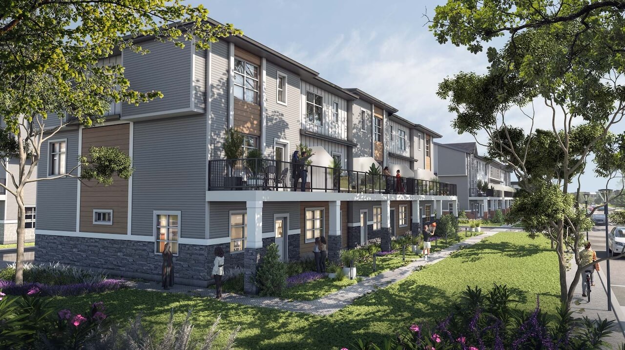 Rendering of Arabella Towns exterior right side view