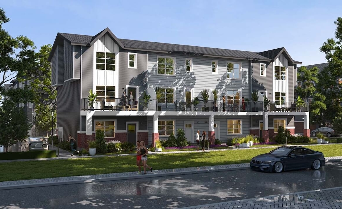 Rendering of Arabella Towns exterior back view