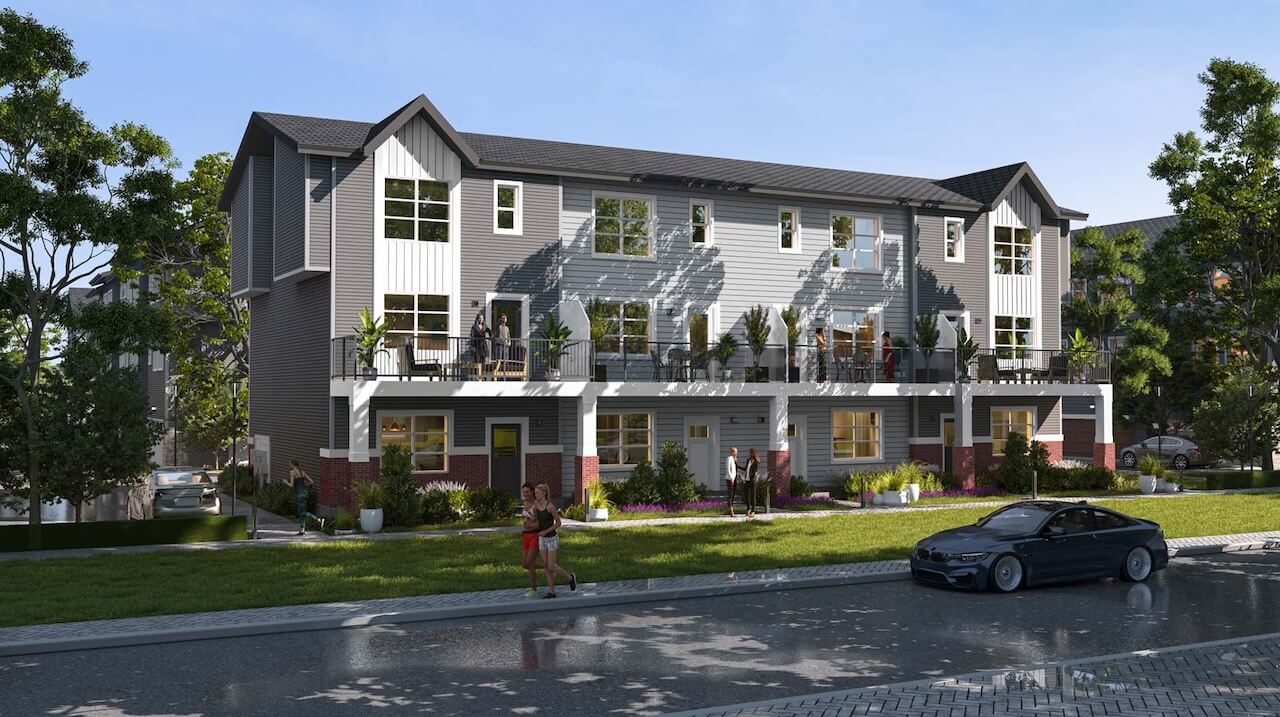 Rendering of Arabella Towns exterior back view