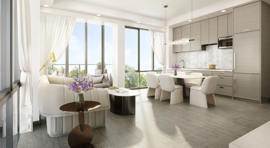 Rendering of Lawrence Hill Towns kitchen