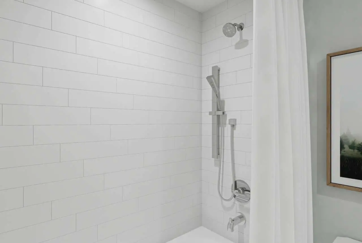 The Heights of Harmony suite interior shower