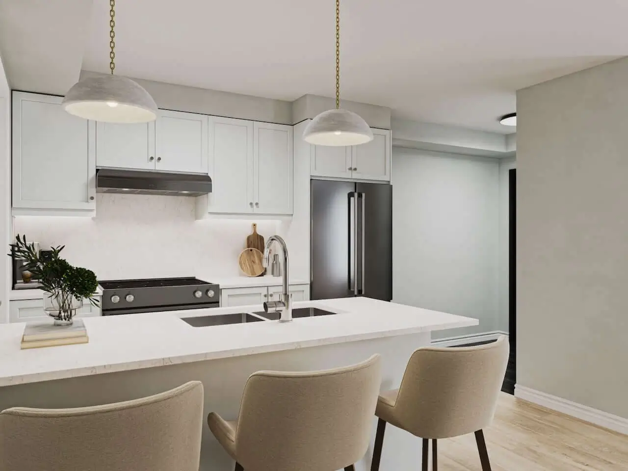 The Heights of Harmony suite interior kitchen with dining area