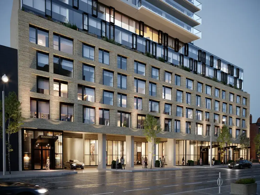 Rendering of Missoni Sky Condos close up exterior