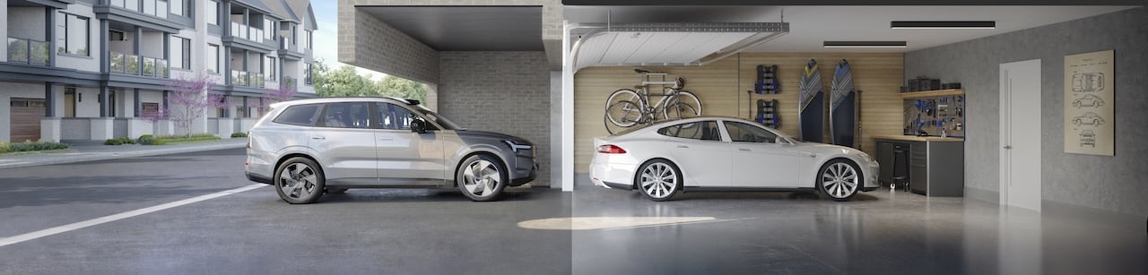 Rendering of Pier House Towns garage